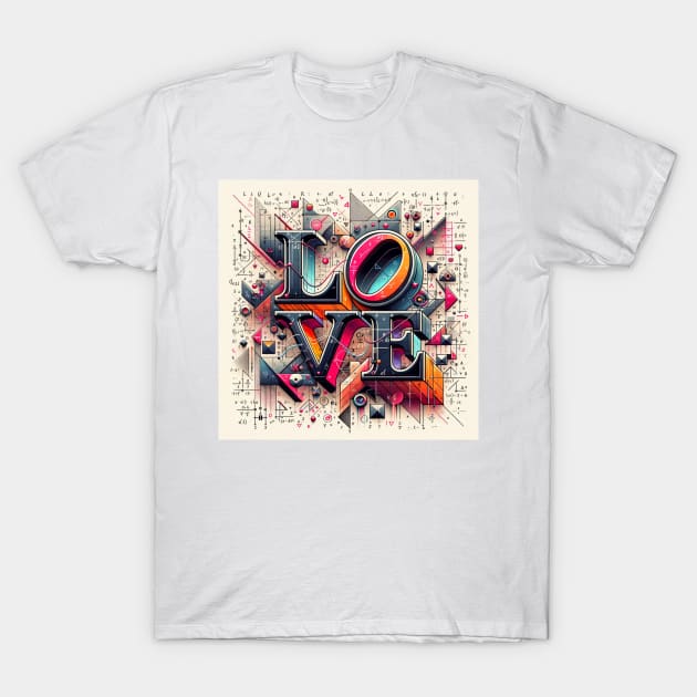 Mathematical Love Abstract Art T-Shirt by GracePaigePlaza